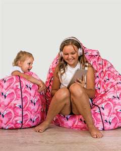 Cocoon Couture Bean Bag Cover - Flamingo - Small