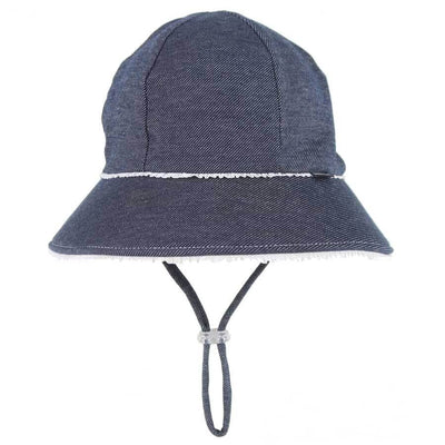 Bedhead - Kids Ponytail Trim Bucket Hat with Strap - Denim Hats Bedhead 