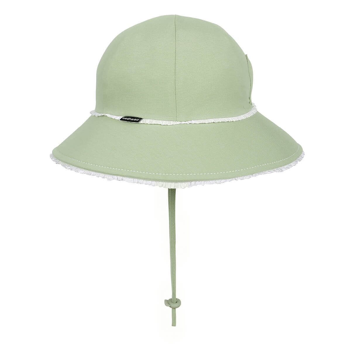 Bedhead - Kids Ponytail Trim Bucket Hat with Strap - Khaki Hats Bedhead 