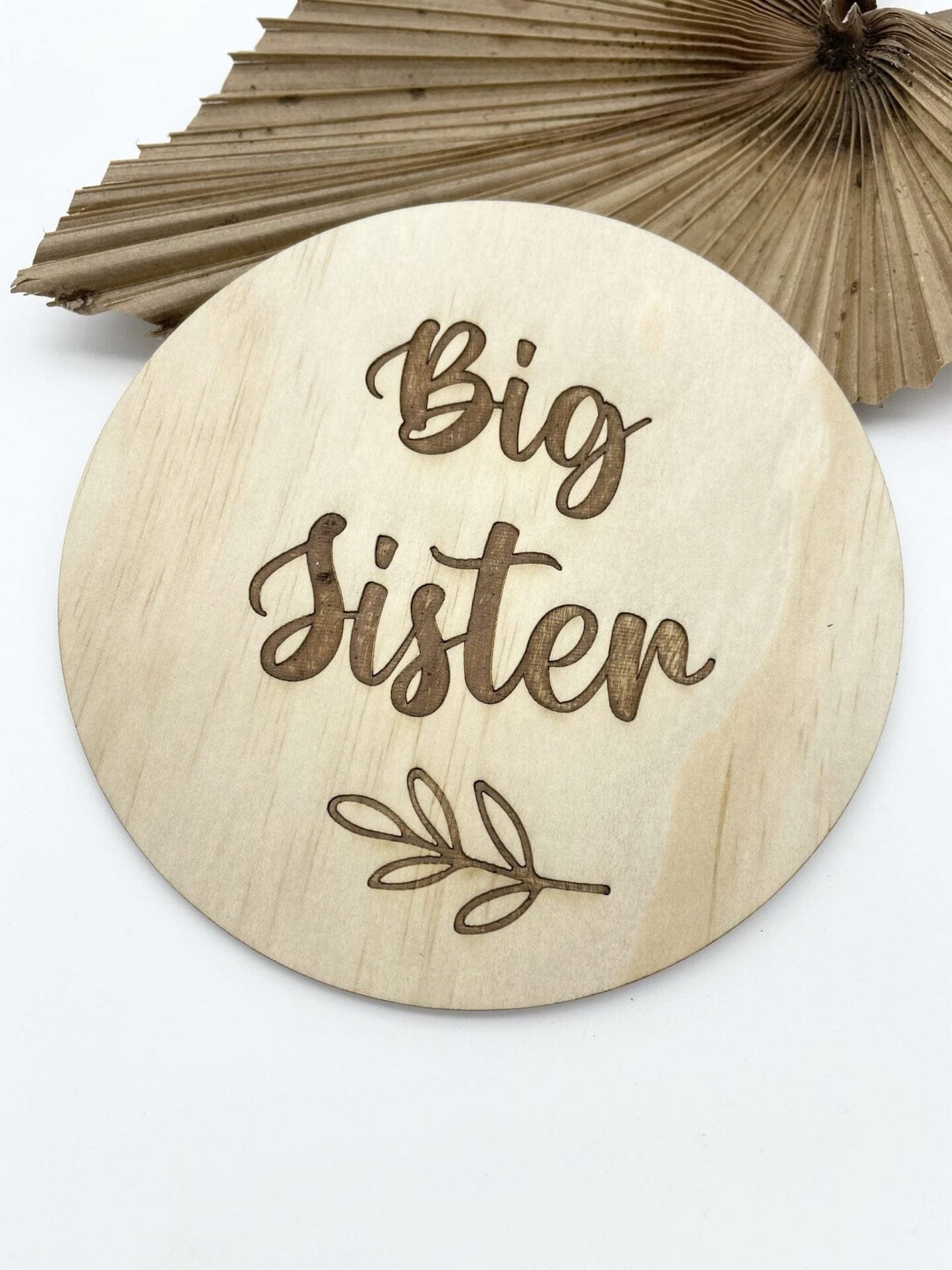 Big Sister - Leaf Design Milestones Timber Tinkers 