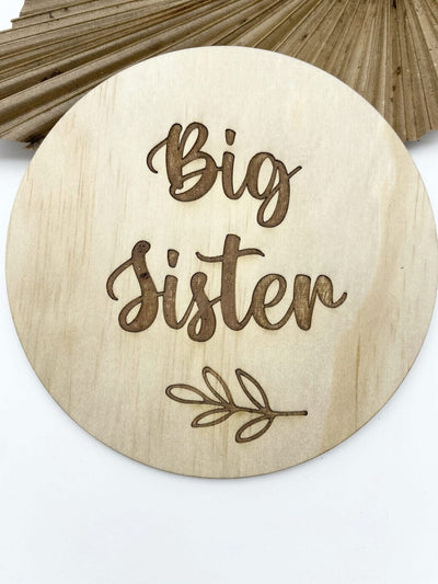 Big Sister - Leaf Design Milestones Timber Tinkers 
