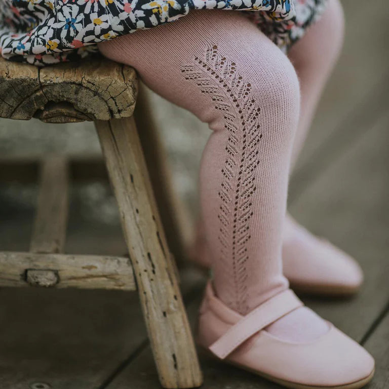 Blush Pink Open Work Tights Tights Bebe 