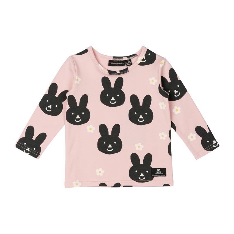 Bunny Face Baby T-Shirt Long Sleeve T-Shirt Rock Your Baby 
