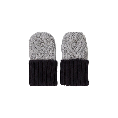 Cable Knit Mittens - Grey & Navy Mittens Acorn Kids 