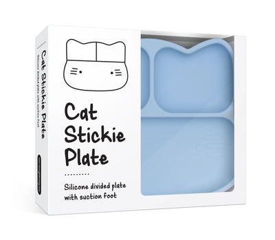 Cat Stickie Plate - Powder Blue Feeding We Might Be Tiny 