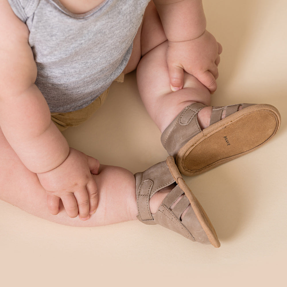 Charlie Sandal - Taupe Shoes Pretty Brave 