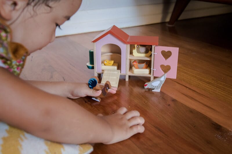 Chicken Coop Wooden Toy Tender Leaf Toys 