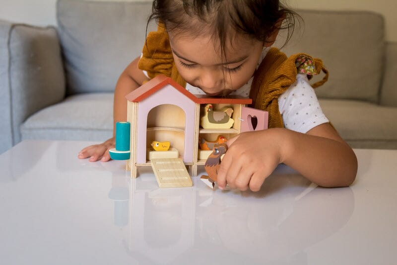 Chicken Coop Wooden Toy Tender Leaf Toys 