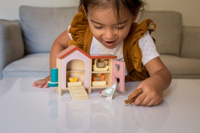 Chicken Coop Wooden Toy Tender Leaf Toys 