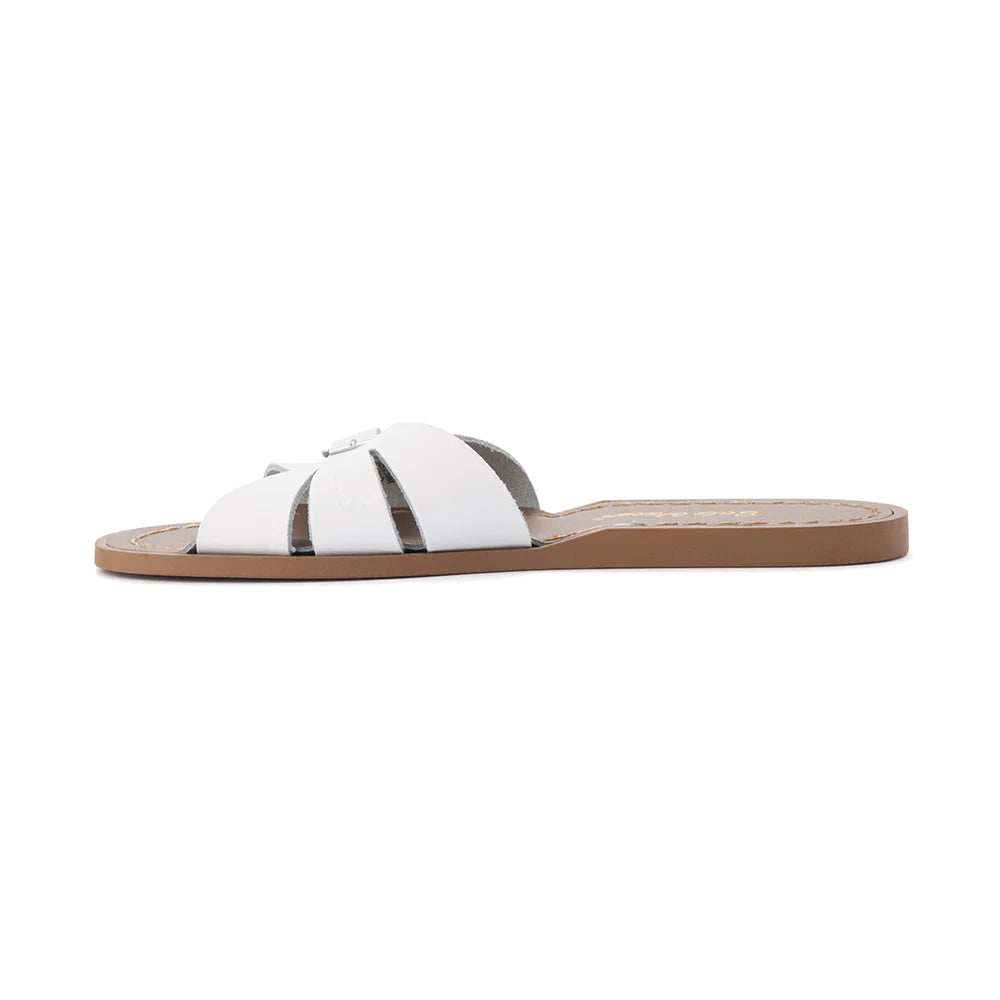 Classic Adults Slide - White Classic Slide Salt Water Sandals 