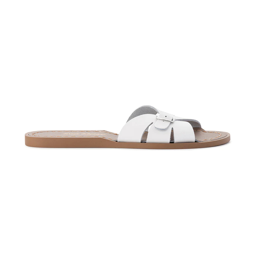 Classic Adults Slide - White Classic Slide Salt Water Sandals 