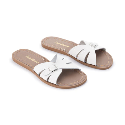 Classic Adults Slide - White Classic Slide Salt Water Sandals 