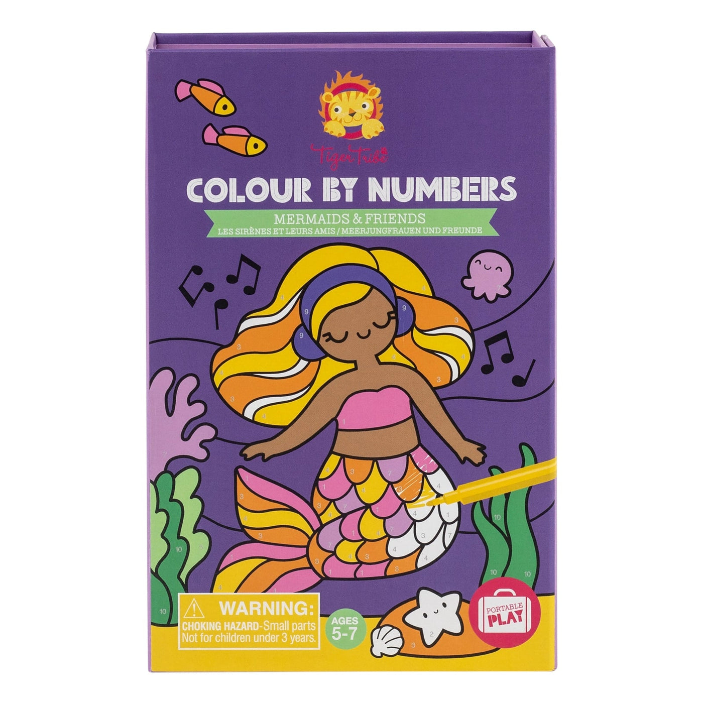Colour By Numbers - Mermaids and Friends Arts & Crafts Tiger Tribe 