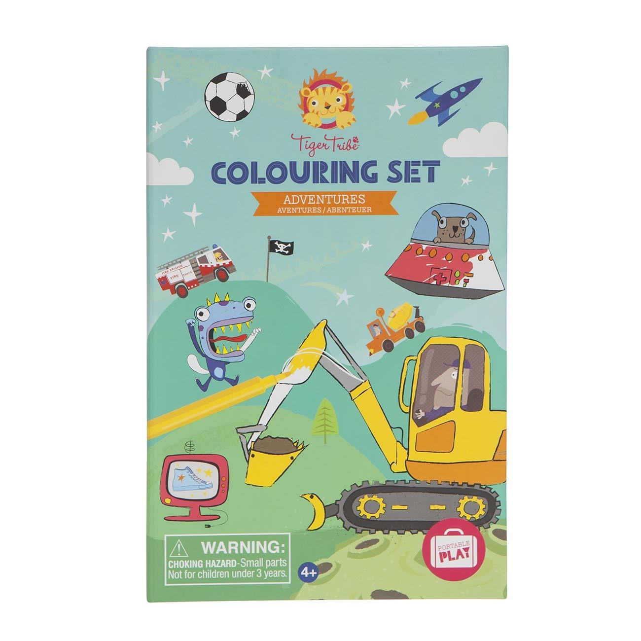 Colouring Set- Adventures Arts & Crafts Tiger Tribe 