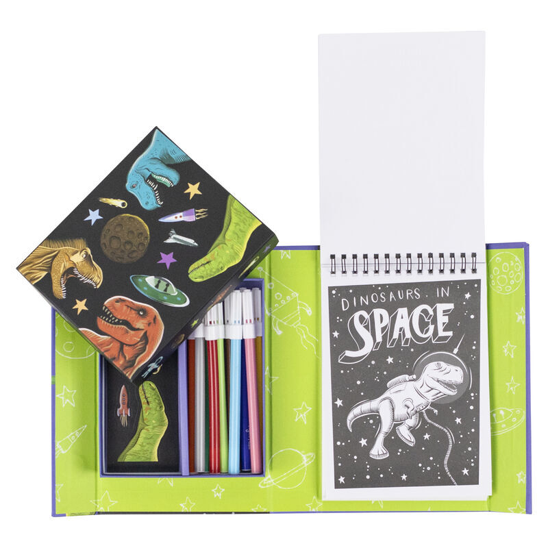 Colouring Set - Dinos in Space Arts & Crafts Tiger Tribe 