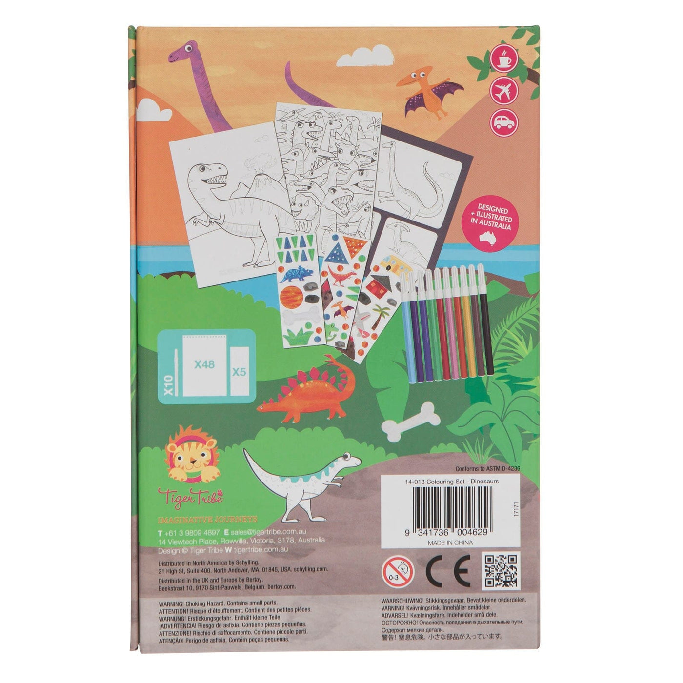 Colouring Set- Dinosaurs Arts & Crafts Tiger Tribe 