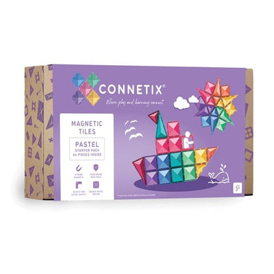 Connetix Tiles Pastel Starter Pack 64pc Magnetic Play Connetix 