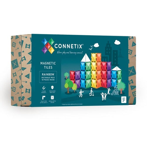 Connetix Tiles Rectangle Pack 18pc - Rainbow