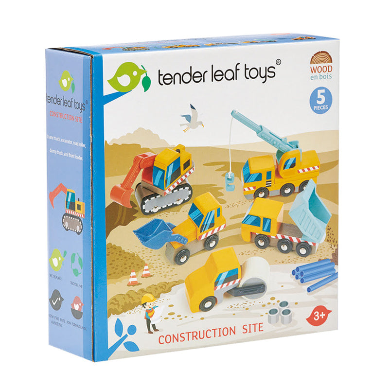 Construction Site Vehicle and Construction Tender Leaf Toys 