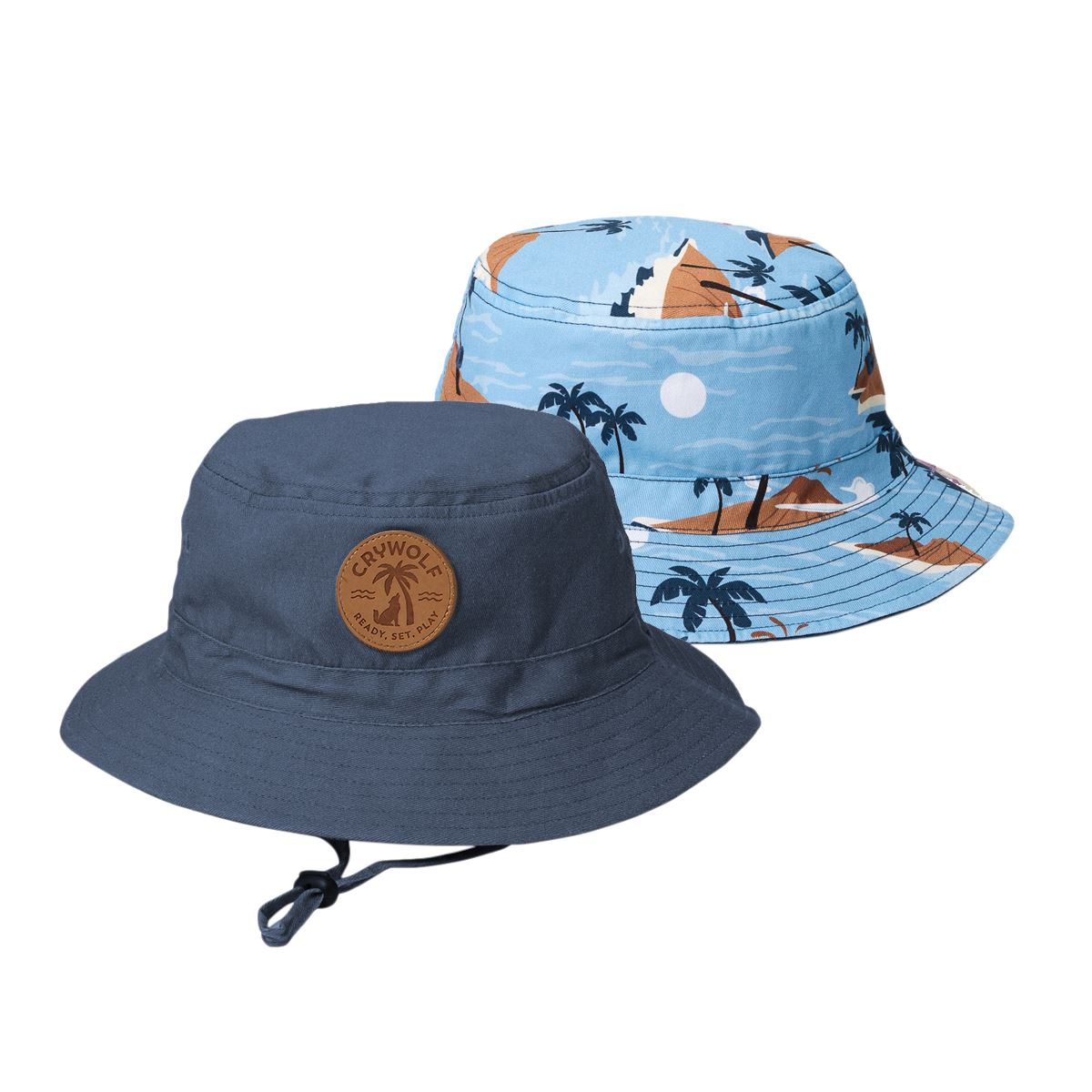 Crywolf Reversible Bucket Hat - Blue Lost Island Hats Crywolf 