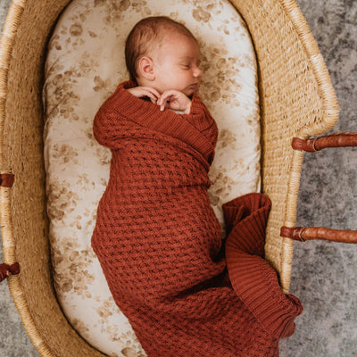 Diamond Knit Baby Blanket - Umber Blanket Snuggle Hunny Kids 
