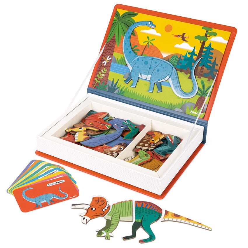 Dinosaurs Magnetibook Magnetic Play Janod 