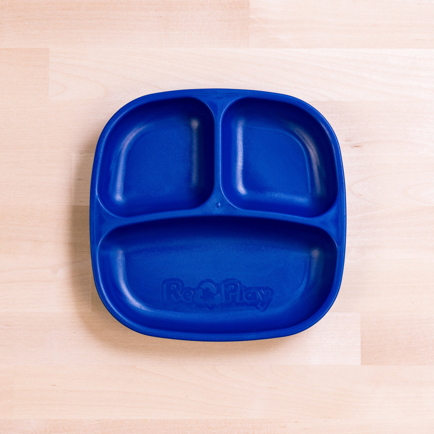 Divided Plate (Square) Feeding Re-Play Navy Blue 