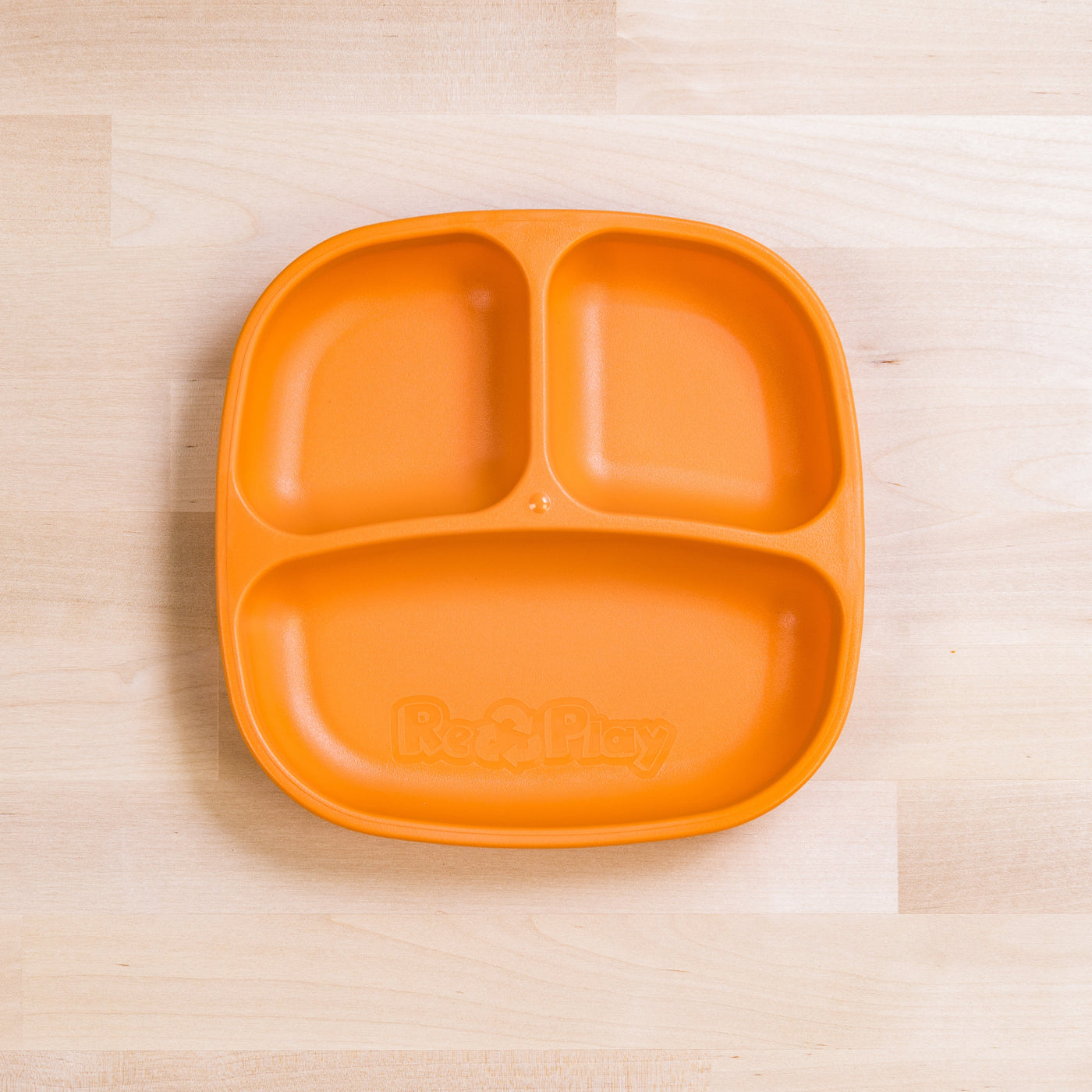 Divided Plate (Square) Feeding Re-Play Orange 