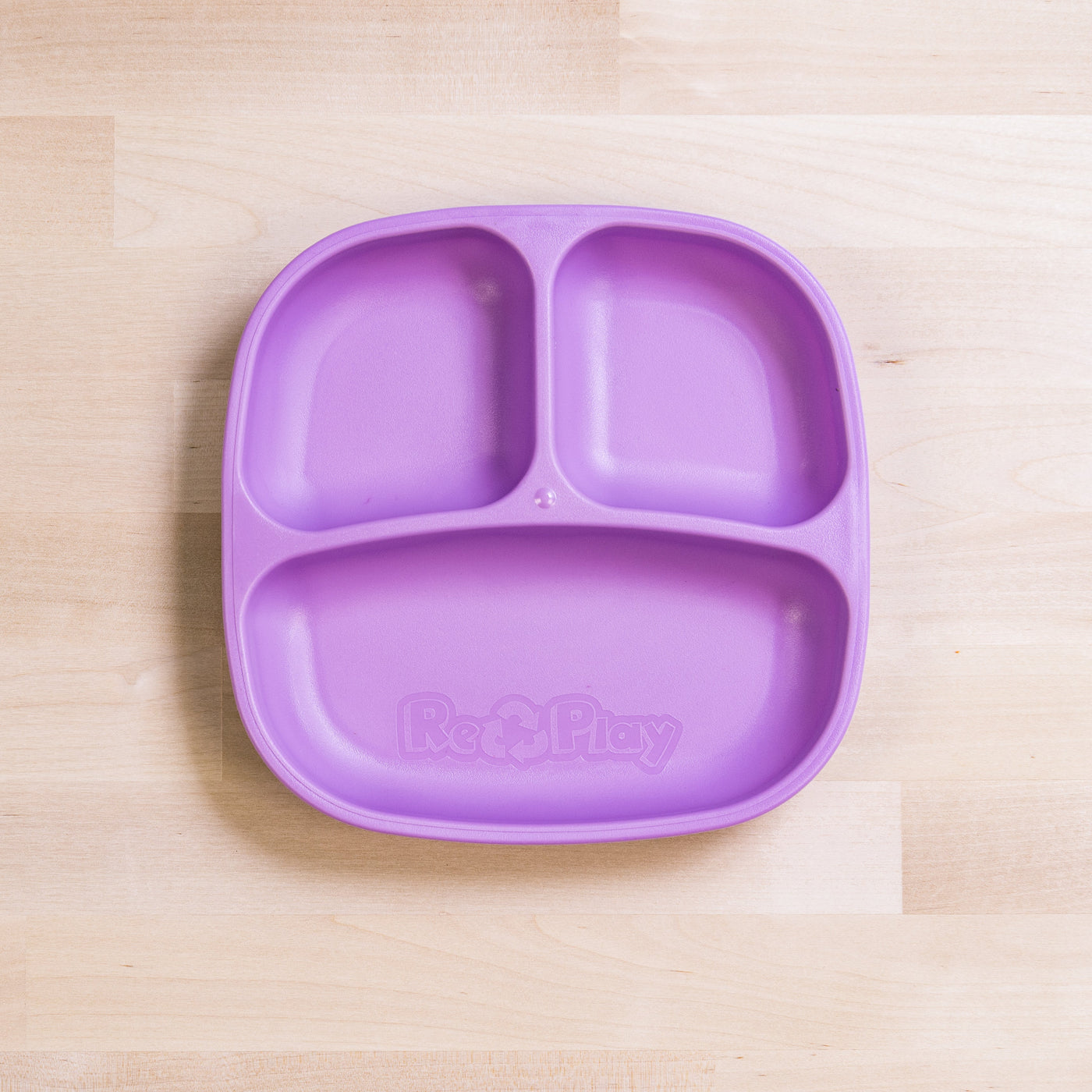 Divided Plate (Square) Feeding Re-Play Purple 