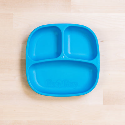 Divided Plate (Square) Feeding Re-Play Sky Blue 