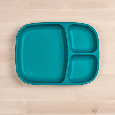 Divided Tray (Rectangle) Feeding Re-Play Teal 