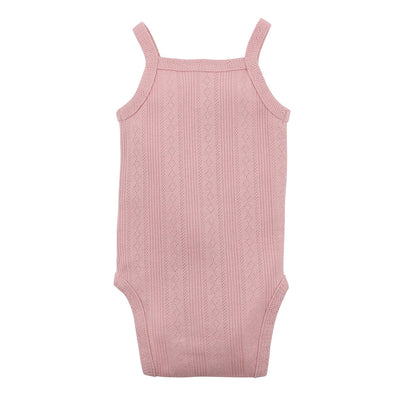 Dusty Pink Pointelle Bodysuit Bodysuit Bebe 