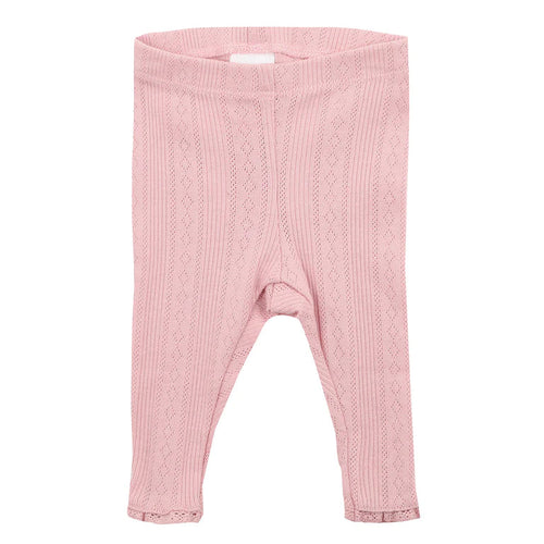 Bebe - Dusty Pink Pointelle Leggings