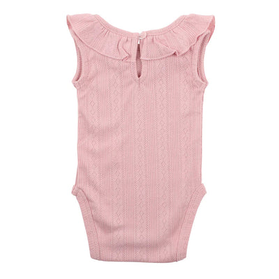 Dusty Pink Pointelle Sleeveless Bodysuit Bodysuit Bebe 