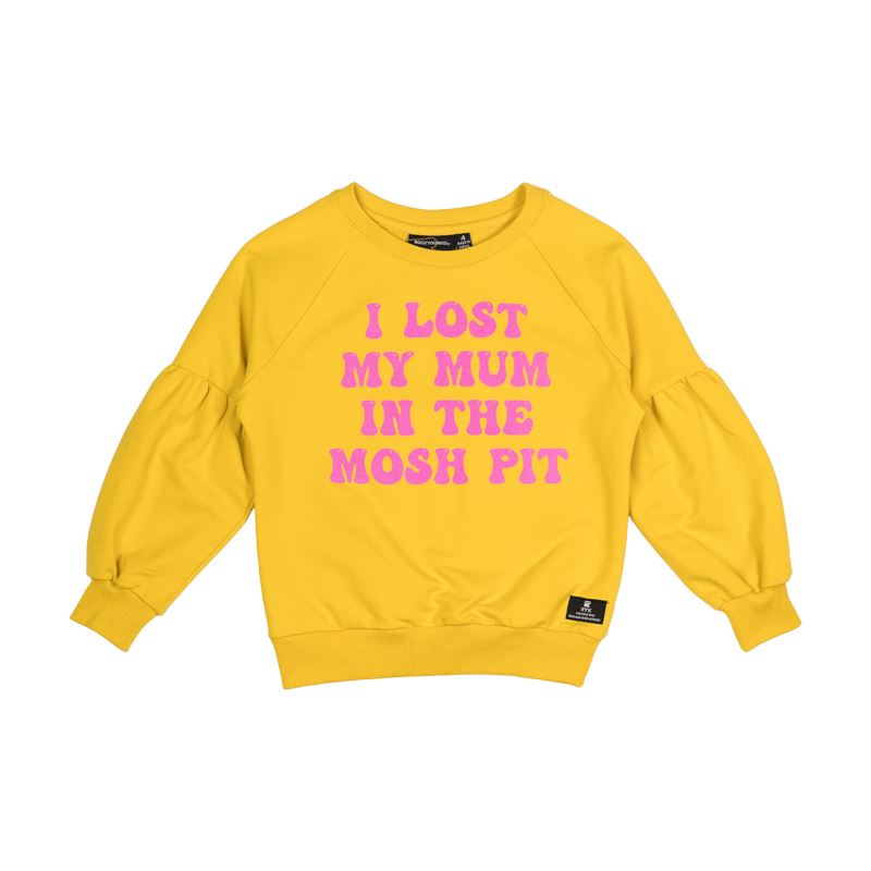 EXCLUSIVE Mosh Pit Sweatshirt - Yellow Jumper Rock Your Baby 
