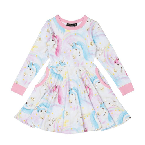 Rock Your Baby Fantasia LS Waisted Dress