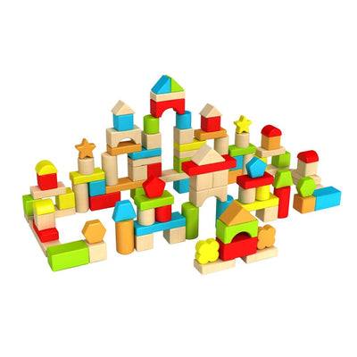 Fat Brain Toys TimberBlocks - 100 Piece Wooden Block Set Sensory Toy Fat Brain Toys 