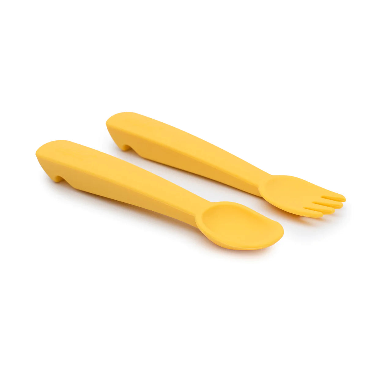Feedie Fork & Spoon Set - Yellow Feeding We Might Be Tiny 