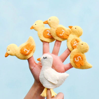 Finger Puppet Set - Five Little Ducks Finger Puppets Tara Treasures 