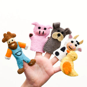 Tara Treasures Finger Puppets - Old MacDonald Farm Animals