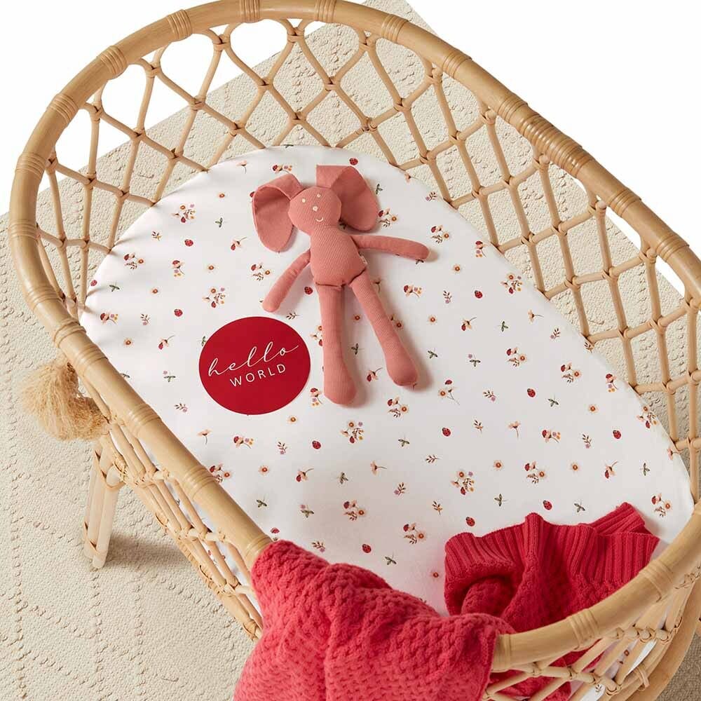 Fitted Bassinet Sheet - Ladybug Bassinet Sheet Snuggle Hunny 