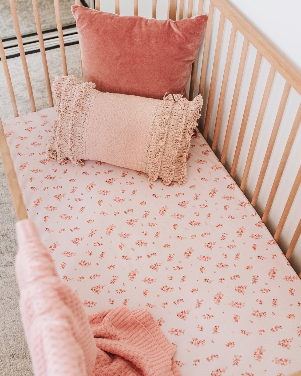 Fitted Cot Sheet - Esther Cot Sheet Snuggle Hunny Kids 