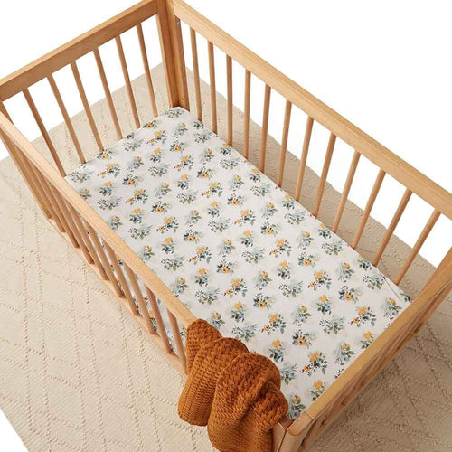 Snuggle Hunny Fitted Cot Sheet - Garden Bee Limited Edition