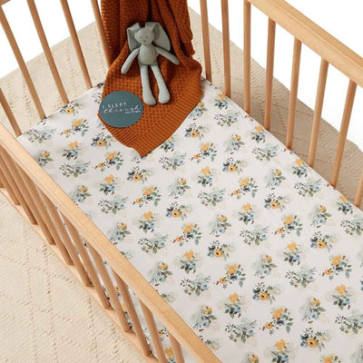 Fitted Cot Sheet - Garden Bee Limited Edition Cot Sheet Snuggle Hunny Kids 