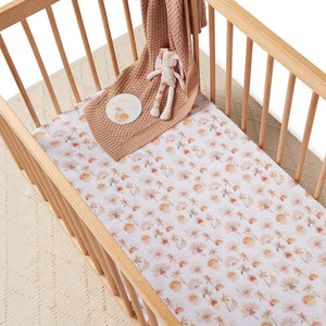 Snuggle Hunny - Organic Fitted Cot Sheet - Paradise