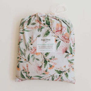 Snuggle Hunny - Organic Fitted Cot Sheet - Wattle