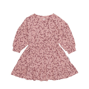 Huxbaby - Flower Bear Drop Shoulder Tuck Dress - HB109W23