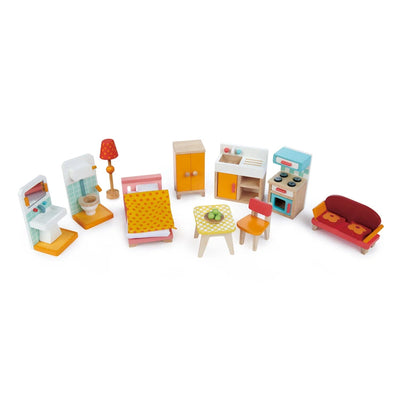 Foxtail Villa Wooden Doll House with Furniture SHOP Dollhouse Tender Leaf Toys 