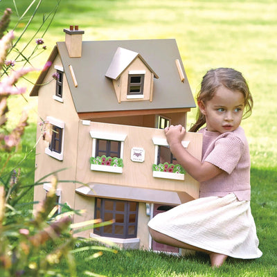Foxtail Villa Wooden Doll House with Furniture SHOP Dollhouse Tender Leaf Toys 