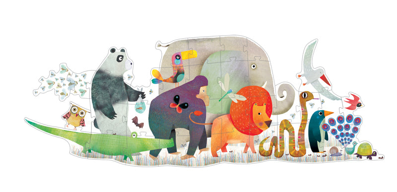 Giant Puzzle - Animal Parade 36pc Puzzle Djeco 